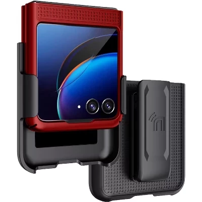 Чехол Nakedcellphone для Motorola RAZR+ с кобурой, красный