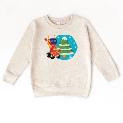 Leo the Truck Robot Holiday - Детская толстовка для малышей natural