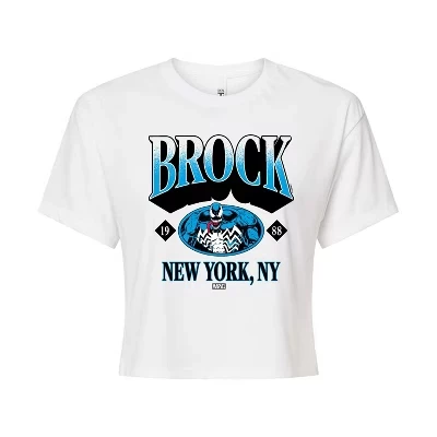 Women's -  - Venom Eddie Brock Cropped Graphic T-Shirt white