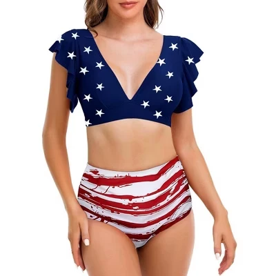 Женский комплект бикини Yesfashion, звезды и полосы