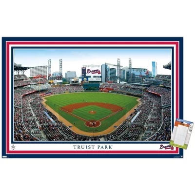 Плакат Trends International MLB Atlanta Braves Park 22, белый