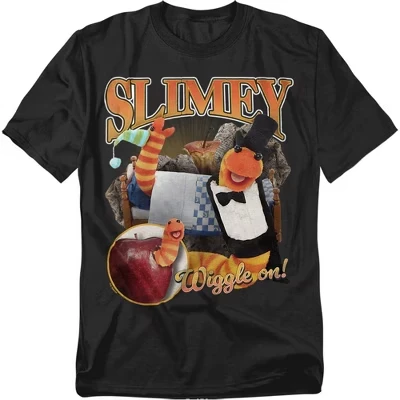 Мужская футболка в стиле Slimey Bootleg черного цвета