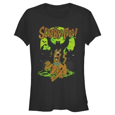 Женская футболка Scooby Doo Halloween Monster Night для юниоров черная