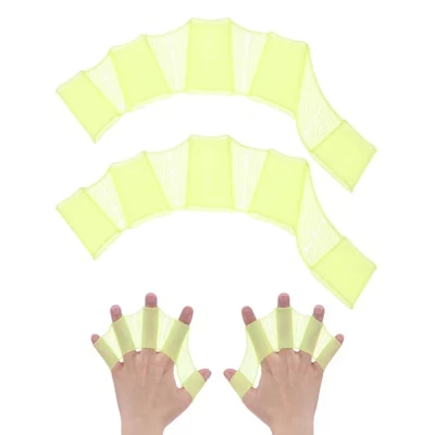 Перчатки для плавания Unique Bargains, 2 пары, желтые