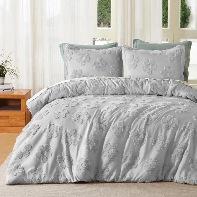 Комплект постельного белья Twin XL/Queen/King Size в клетку в стиле бохо с ворсом из 2/3 предметов, Комплект постельного белья с одеялом/подушкой в мешке для всех сезонов
