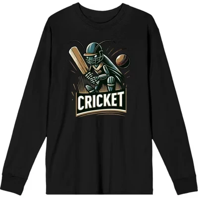 Мужской лонгслив Bioworld Cricket Batsman, черный