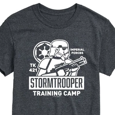 Men's -  - Storm Trooper Training Short Sleeve Graphic T-Shirt heather charcoal