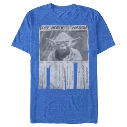 Мужская футболка Yoda Words of Wisdom, королевский синий вереск