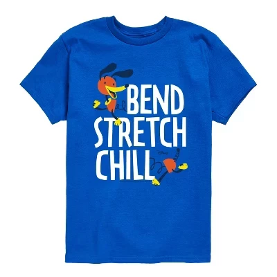 Облегающая футболка Dog Bend Stretch Chill с коротким рукавом и графическим рисунком синего цвета