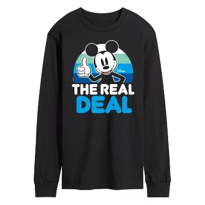 Мужская футболка с длинным рукавом и рисунком The Real Deal, черная