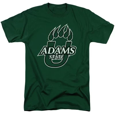 Мужская футболка Adams State University с логотипом, зеленая