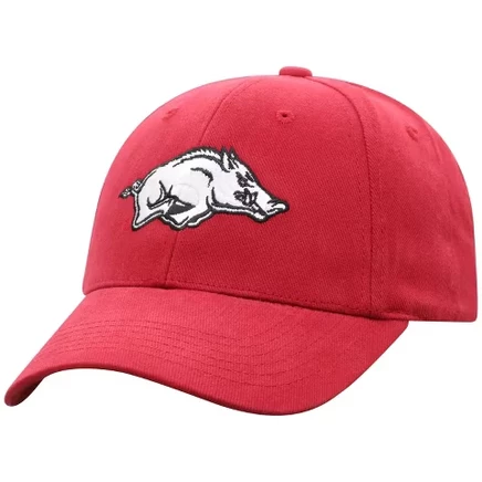 Бейсболка Arkansas Razorbacks из структурированного матового хлопка Vapor: Регулируемая однотонная бейсболка, один размер подходит большинству