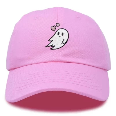 Унисекс бейсболка DALIX Heartly Ghost из хлопка, светло-розовая