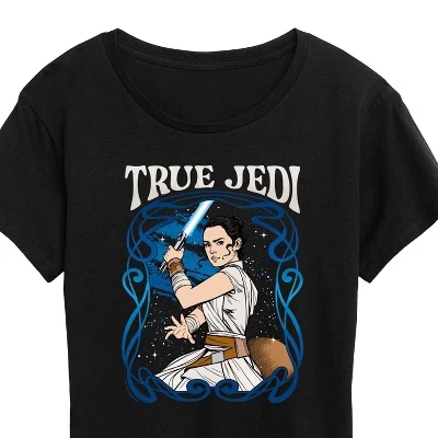 Women's -  - Rey Art Nouveau Short Sleeve Graphic T-Shirt black