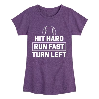 Hit Hard Run Fast Приталенная футболка с коротким рукавом и графическим принтом