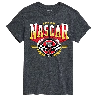 Мужская футболка NASCAR Collegiate с принтом, темно-серая