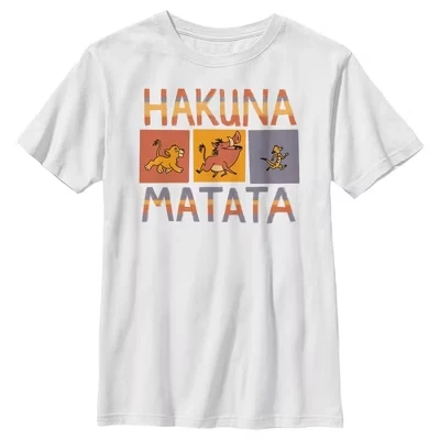 Футболка для мальчиков The Lion King «Хакуна матата», белая