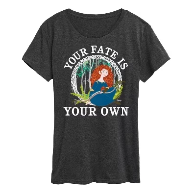 Женская футболка Merida Your Fate Is Your Own с коротким рукавом и графическим рисунком heather charcoal