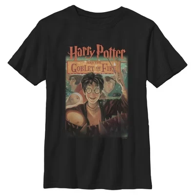 Футболка с обложкой Boys and the Philosopher's Stone Кубок Огня черная