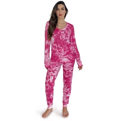 Пижамный комплект Tie Dye Jogger Thermal из 2 предметов для женщин 6862-10575-XXL