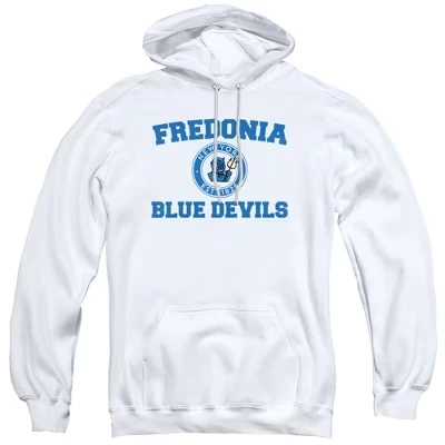 Мужская толстовка с капюшоном Athletic heather с официальным логотипом Fredonia State University Circle