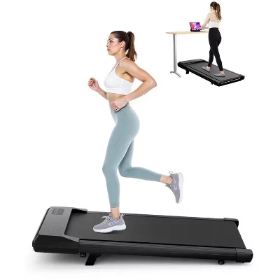 Q2 Urban Walking Pad Портативные беговые дорожки для бега трусцой грузоподъемностью 300 фунтов для дома черного цвета