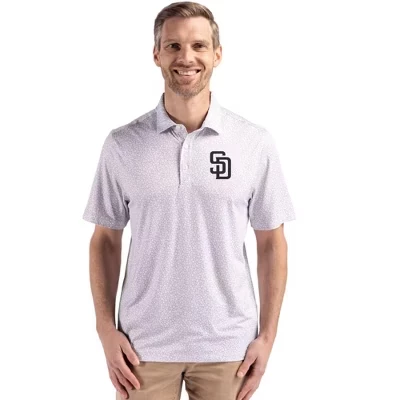 Мужское поло Cutter & Buck Pike Eco Flora Print San Diego Padres, полированное