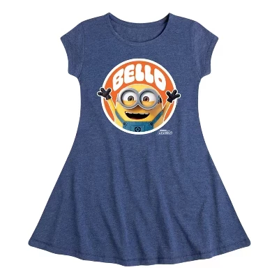 Платье для девочек Despicable Me Minions Hello Bello, меланж‑тёмно‑синее