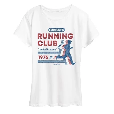 Женская футболка Forrests Running Club с коротким рукавом и графическим рисунком, белая