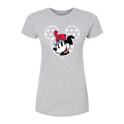 Женская футболка Disney Minnie Ears приталенная, серая