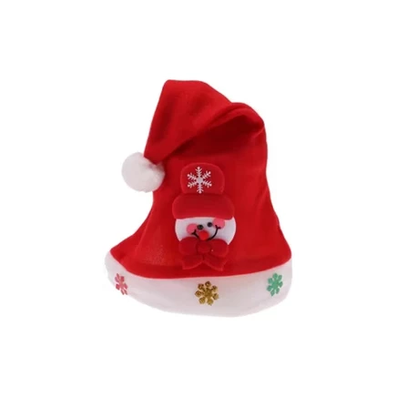 Новогодняя шапка Unique Bargains со снеговиком, красная