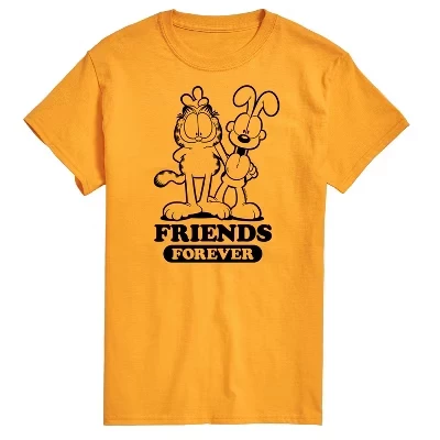 Мужская футболка с коротким рукавом Friends Forever и Odie с графическим рисунком золотистого цвета