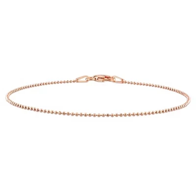 EVERLY JEWELRY |Браслет-цепочка с шариковой головкой диаметром 1 мм из серебра - Несколько вариантов цвета металла розовый