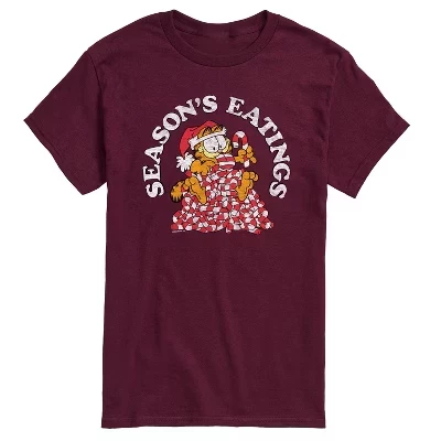 Мужская футболка Garfield «Seasons Eatings», бордовая