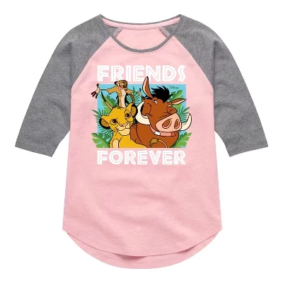 Футболка с графическим принтом Simba Pumba и Timon Shirt Tail Raglan