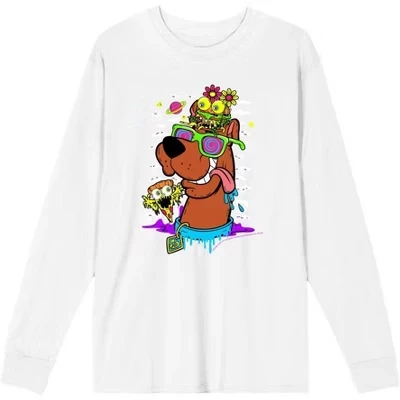 Мужской лонгслив Scooby Doo «Пес в очках» белый