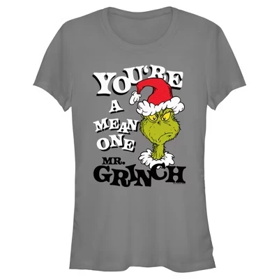 Женская футболка The Grinch «Ты злодей», графитовая