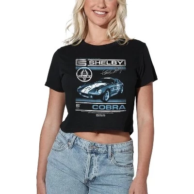 Женская футболка Cobra Advertisement Fade Crop Top черного цвета