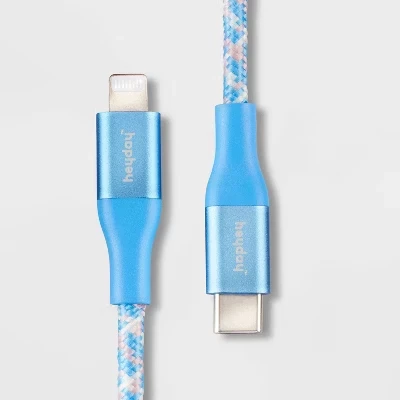 Кабель Lightning—USB‑C heyday в оплетке, синий