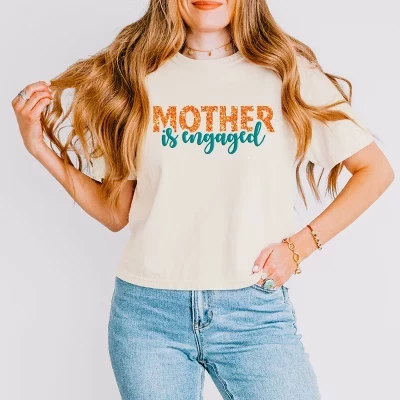 Mother Is Engaged - Женский облегающий укороченный топ с пайетками и блестками