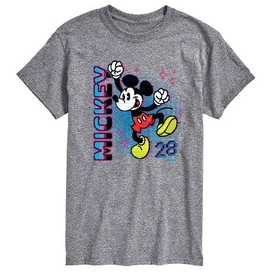 Мужская футболка с коротким рукавом Mickey Press Start с графическим рисунком athletic heather