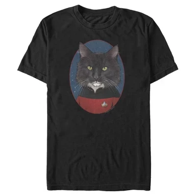 Мужская футболка : The Next Generation Number One Commander William T Riker Cat, черная