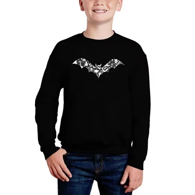 Толстовка с круглым вырезом Bat Pics - Boy's Word Art черный