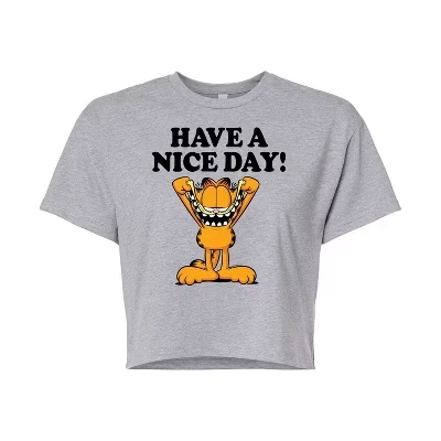 Женская футболка Garfield Have a Nice Day, серая