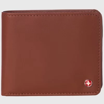 Мужской кошелек Alpine Swiss Mathias Passcase RFID, коричневый