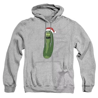 Мужская рождественская, веселая толстовка Rickmas с капюшоном Pickle Rick Santa и капюшоном athletic heather