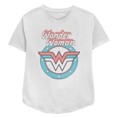 Женская футболка с логотипом ретро-комиксов Wonder Woman белого цвета