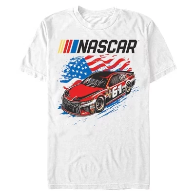 Мужская футболка American Racing Car 61 белого цвета