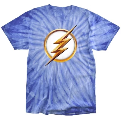 Мужская футболка Tie Dye с логотипом Flash Season 4 royal monochrome
