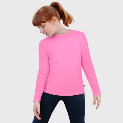Детская футболка City Threads с длинным рукавом, розовая